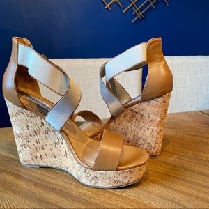 Steve Madden Nude Cork Wedge Sandal